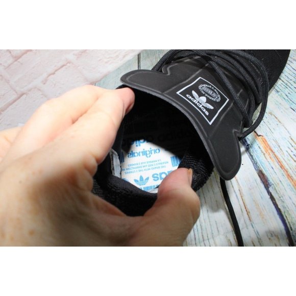 Adidas Black Mesh Breathable Athletic Low Top Sneakers Shoes Size 9 - Picture 6 of 7